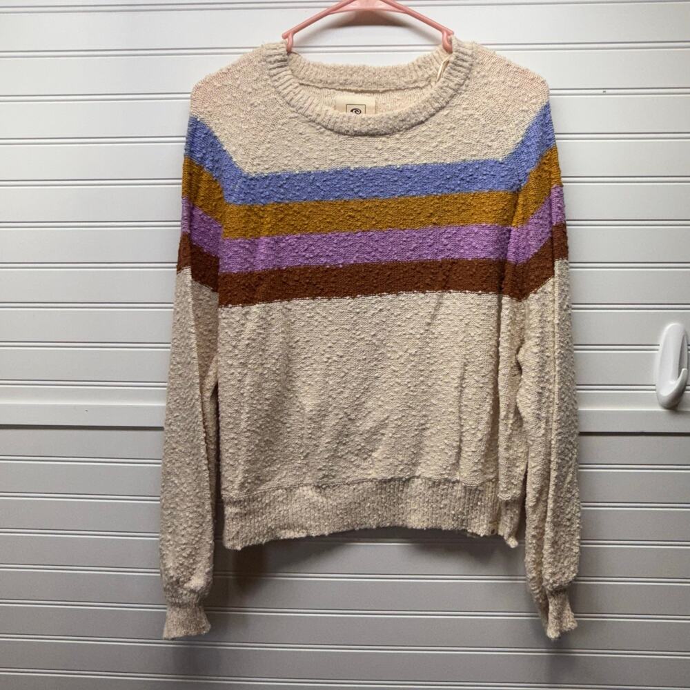 Rip Curl Making Waves Crewneck Long Sleeve Nubby Sweater Size M